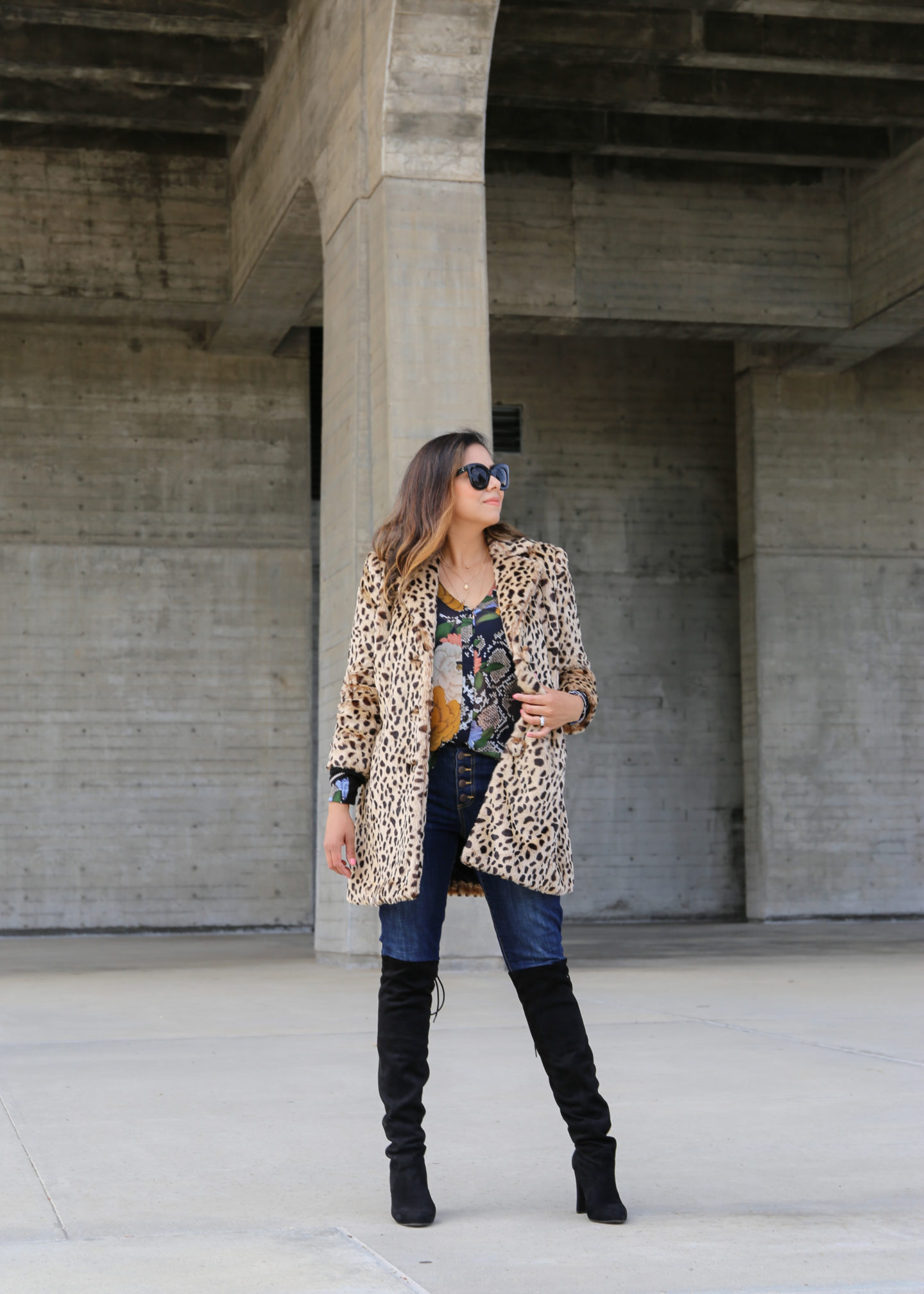 how to wear animal prints and florals, how to wear leopard print and florals