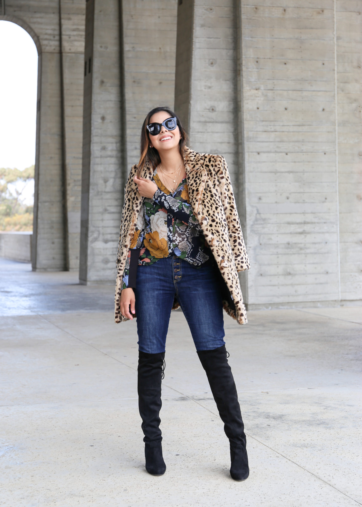 How to wear a faux fur leopard coat