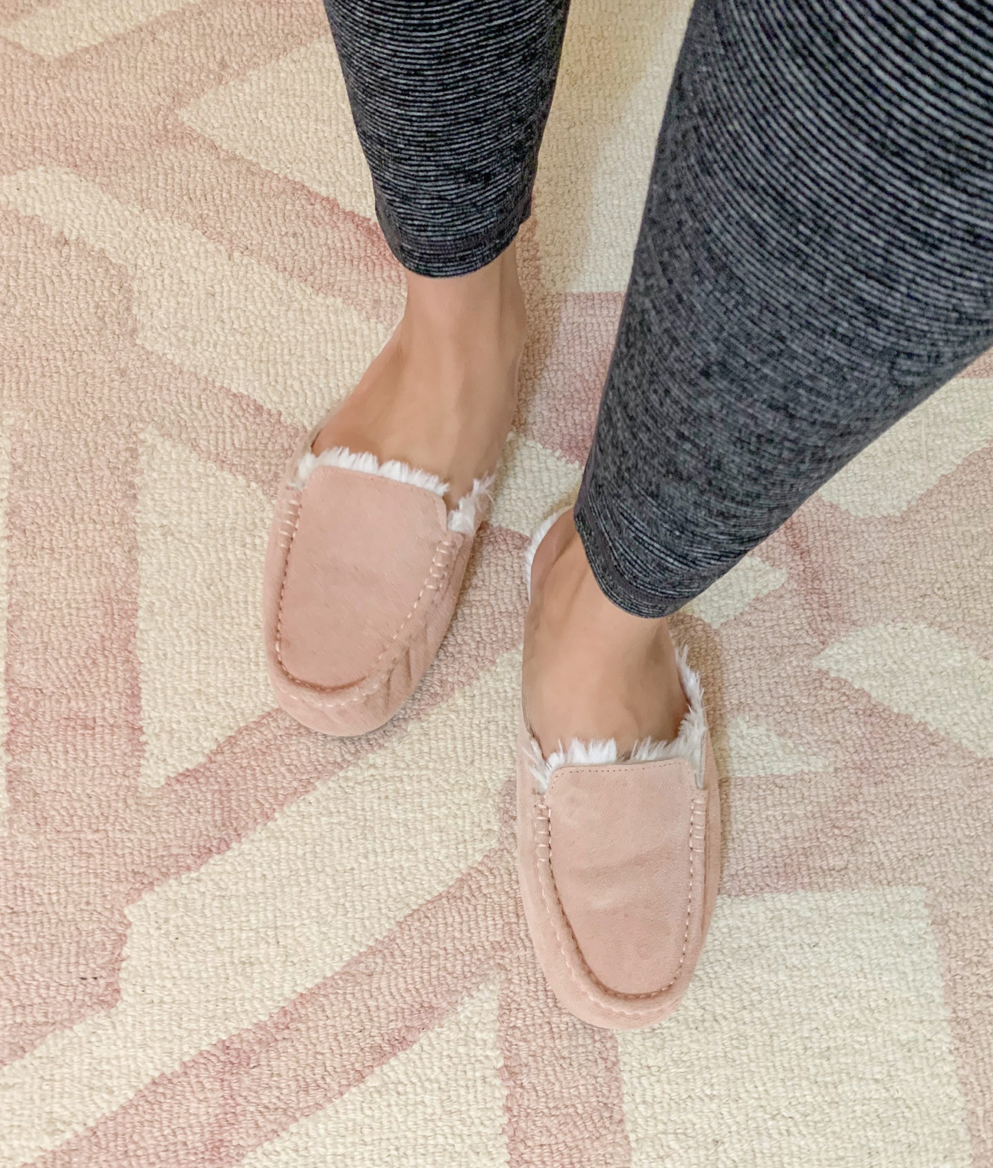 Pink Moccasin Slippers, Affordable cute slippers, chic loungewear