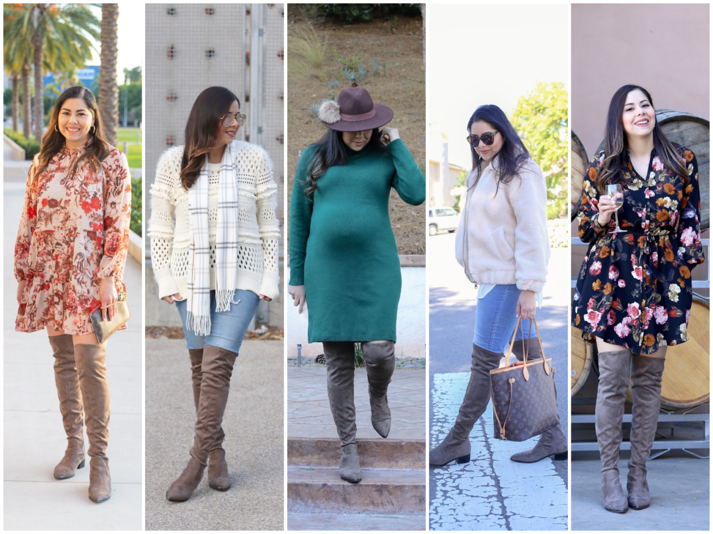 5 ways to style taupe boots