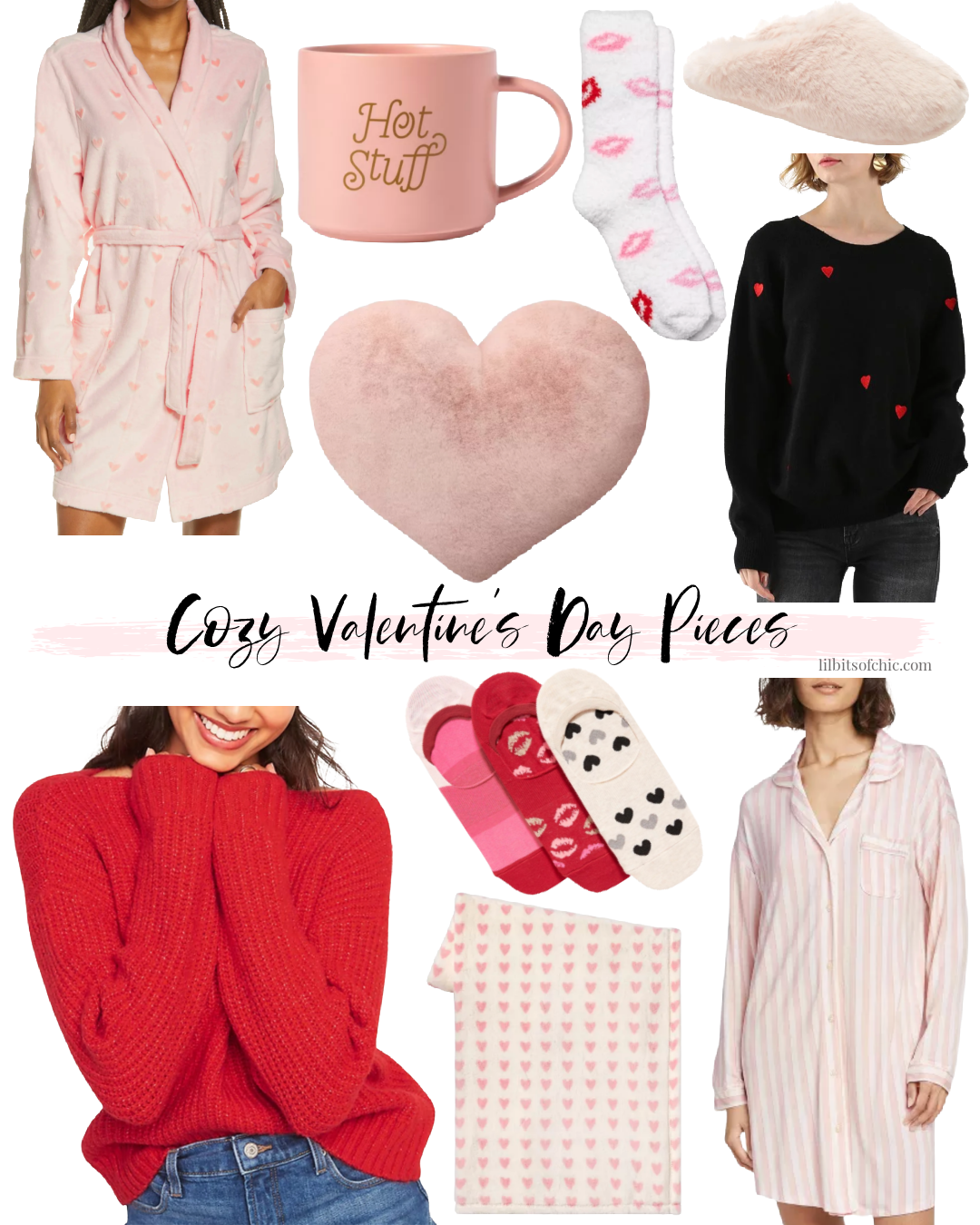 Cozy Valentine's Day Pieces for her, cozy valentine's day picks, valentine's day at home must haves