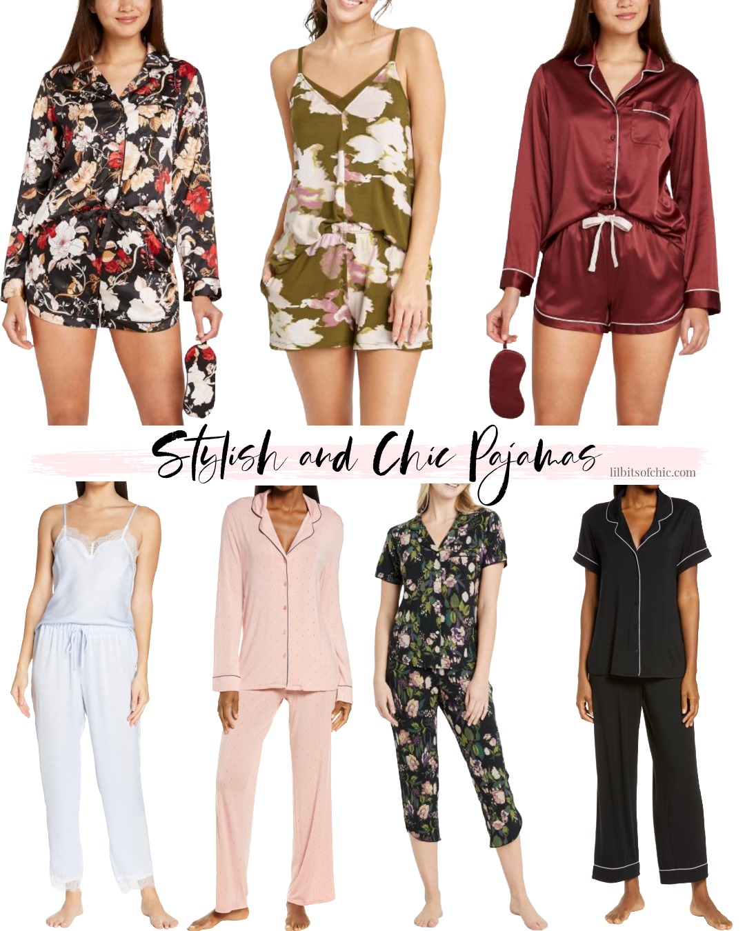 affordable Stylish pajamas under $50, affordable chic pj sets, stylish pj sets