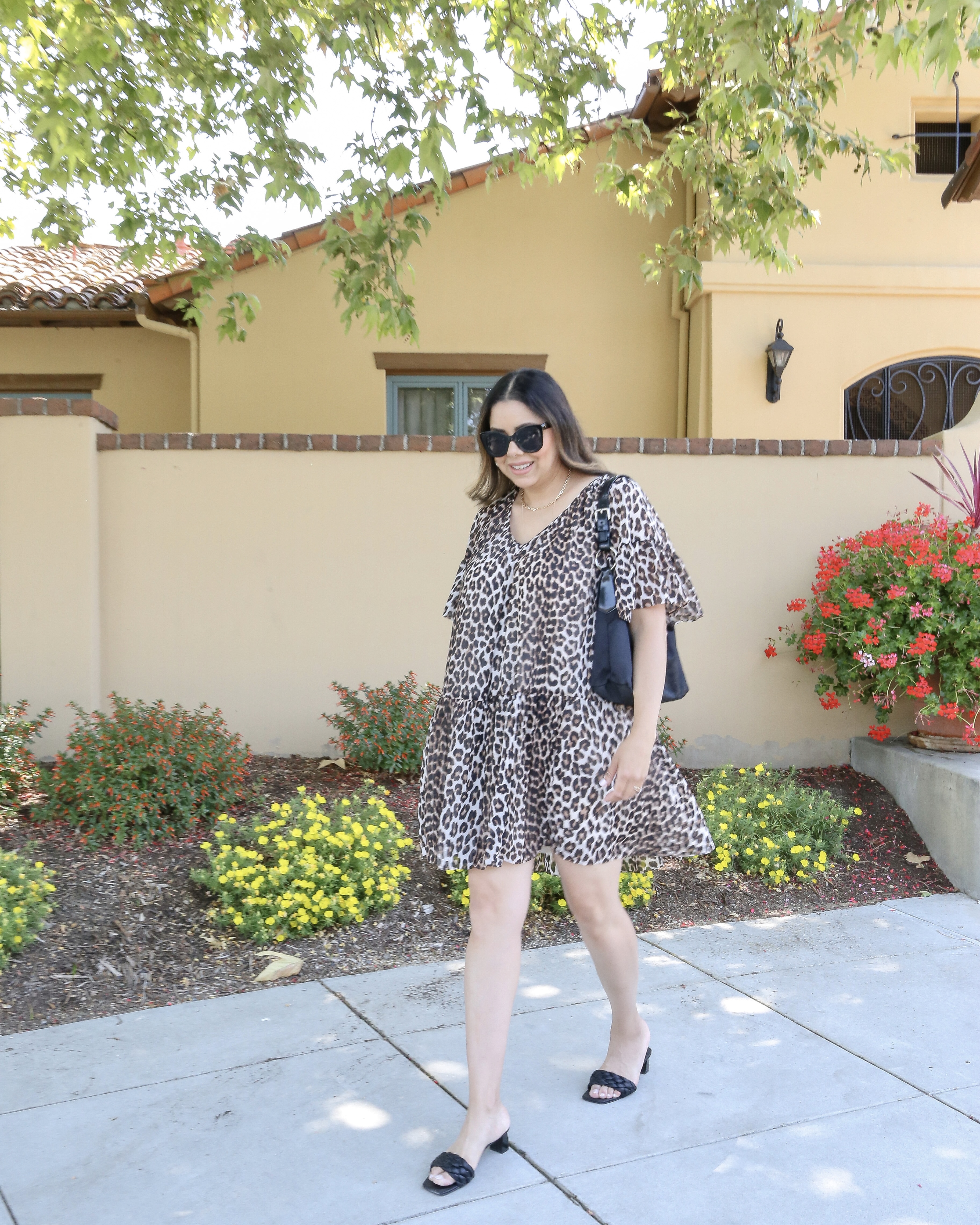 Leopard dress from H&M, what to wear in San Diego this summer