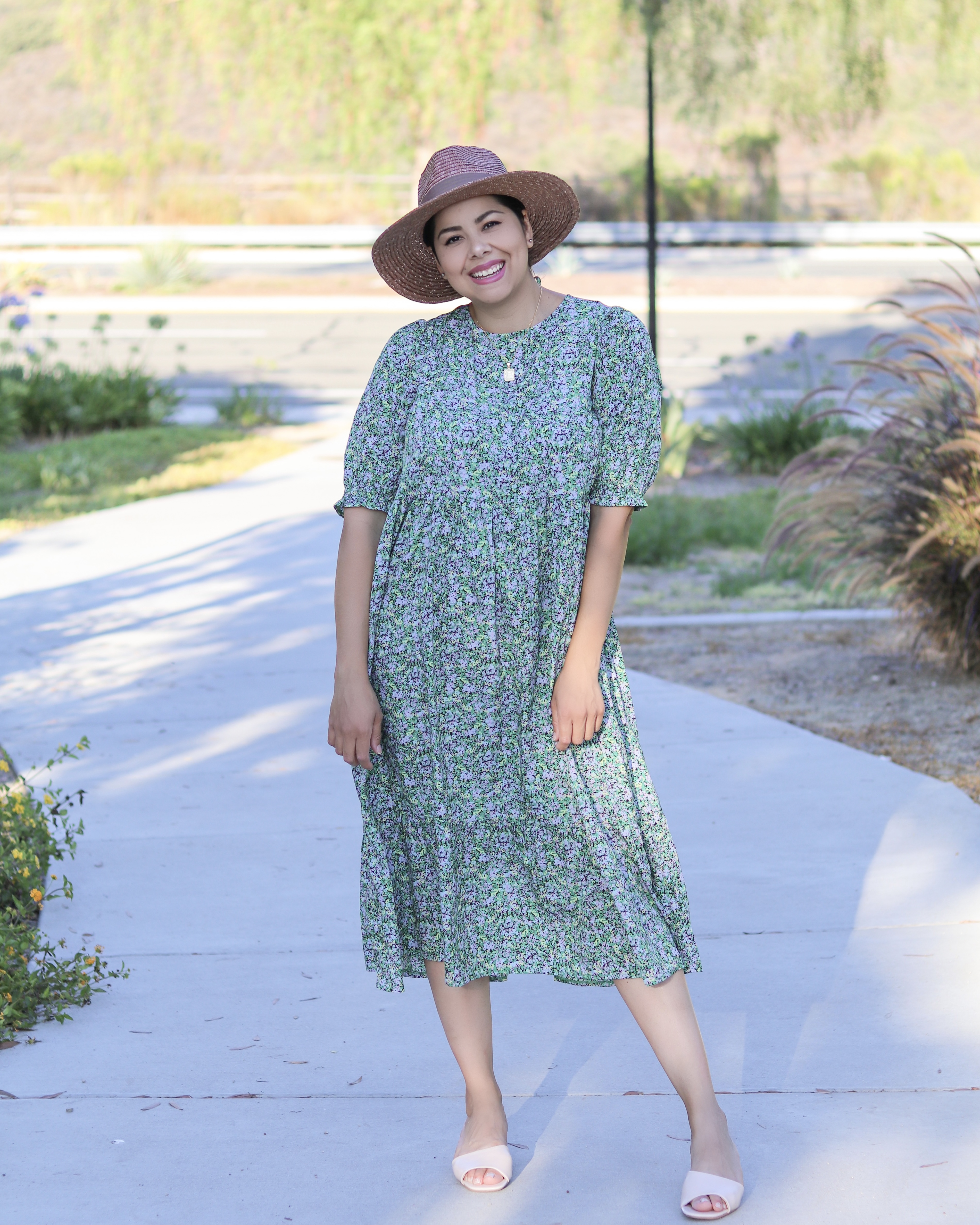 Smock Midi Dress for Summer, San Diego style blogger, nsale picks
