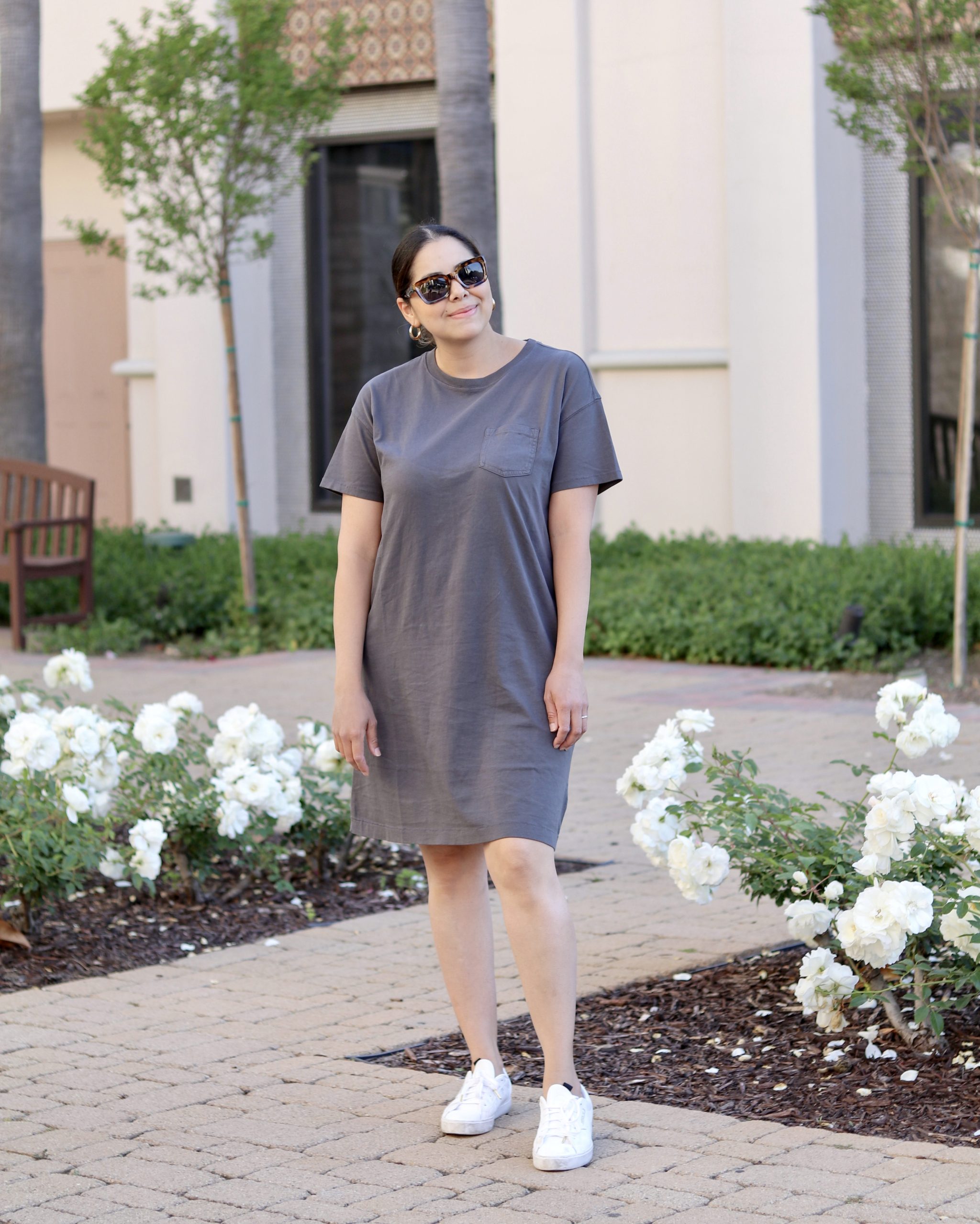 Easy Tee Shirt Dress Outfit Lil bits of Chic