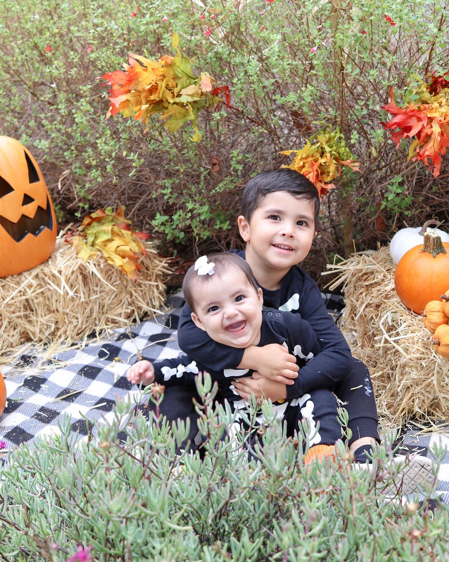 Kids Halloween Photoshoot, Brother and sister Halloween outfits, kids Halloween decor