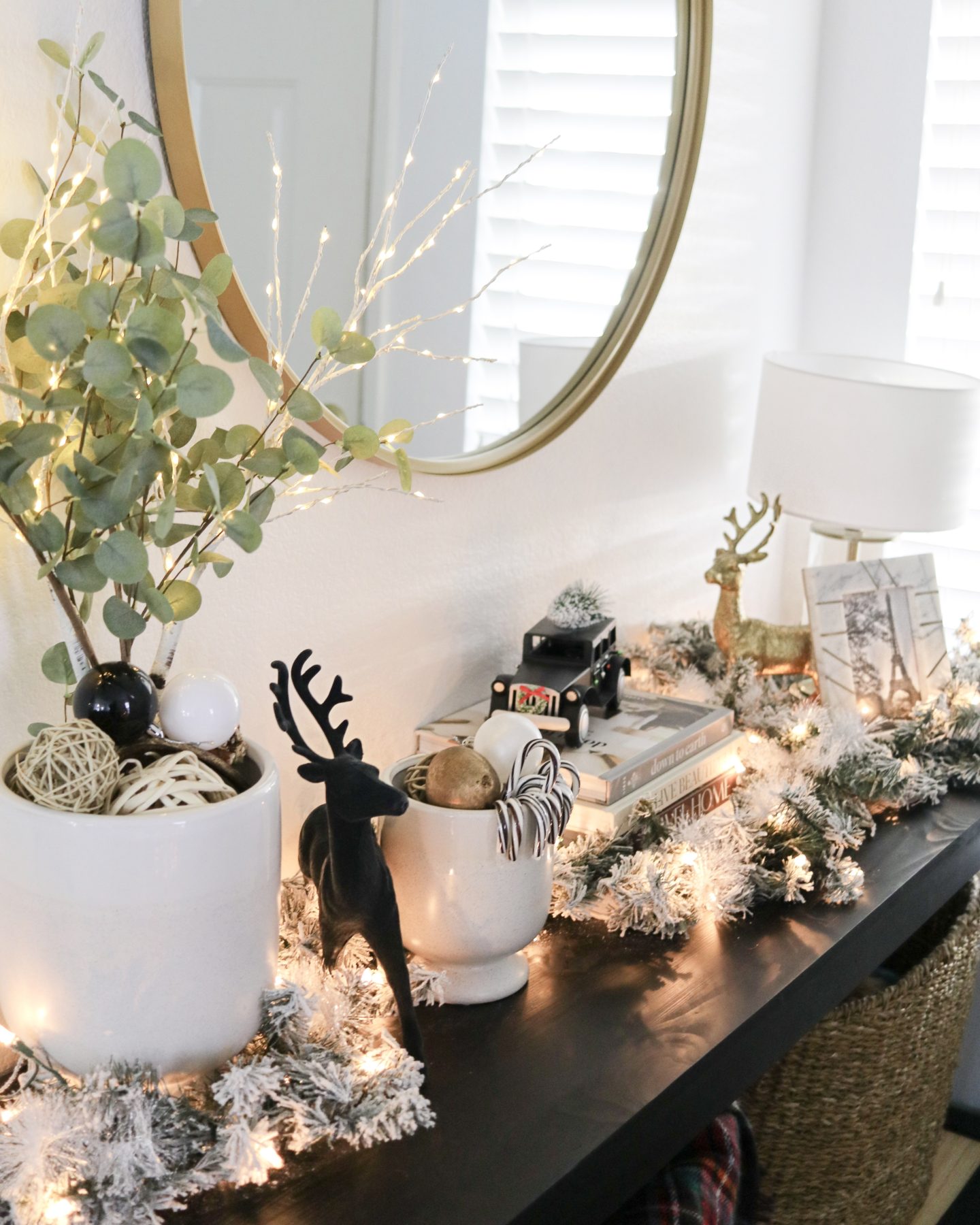 Holiday home decor from Target, entryway holiday decor