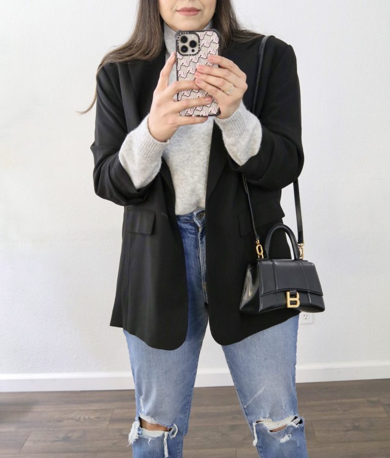 Oversized Blazer Outfit Idea - Lil bits of Chic