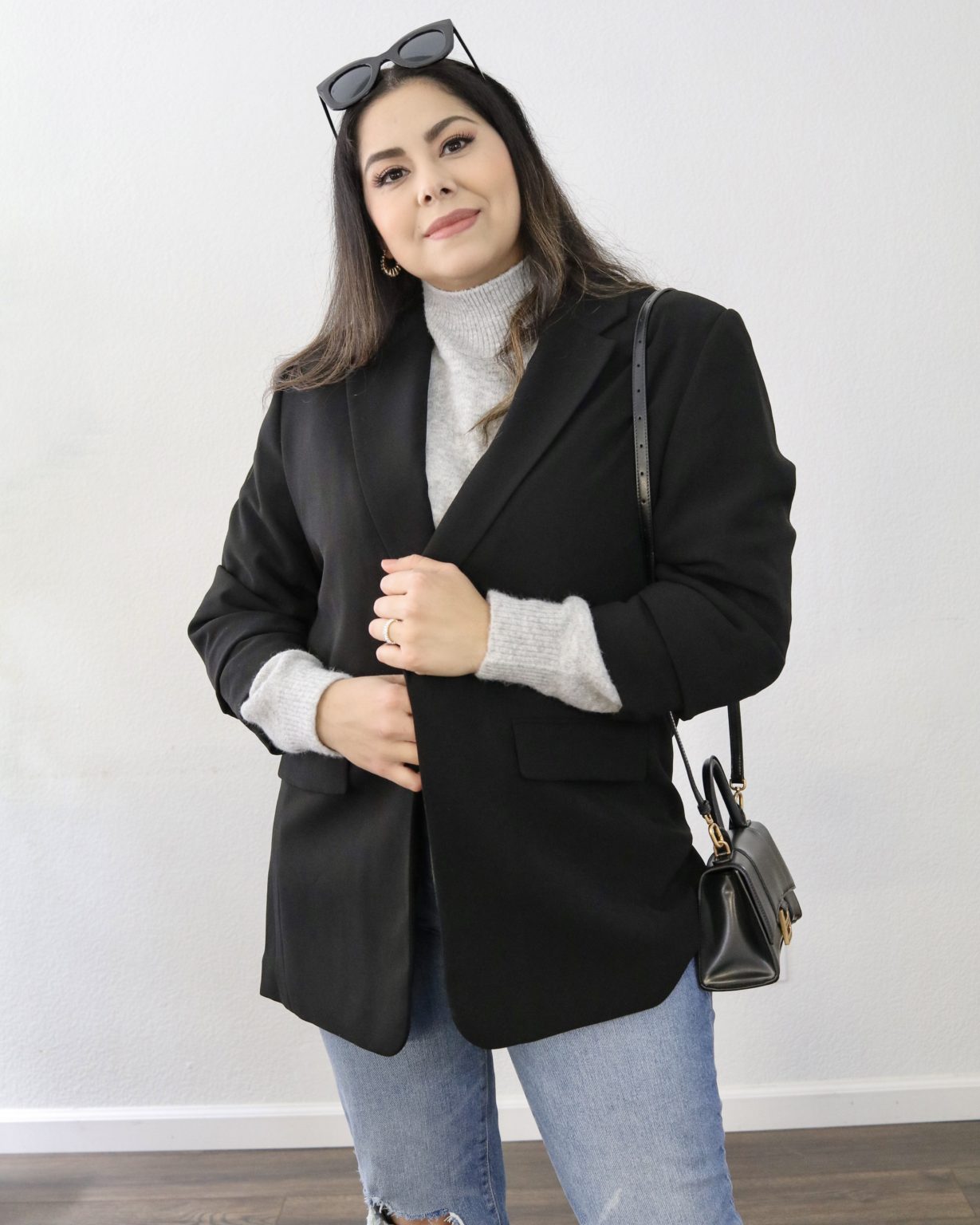 Oversized Blazer Outfit Idea - Lil bits of Chic