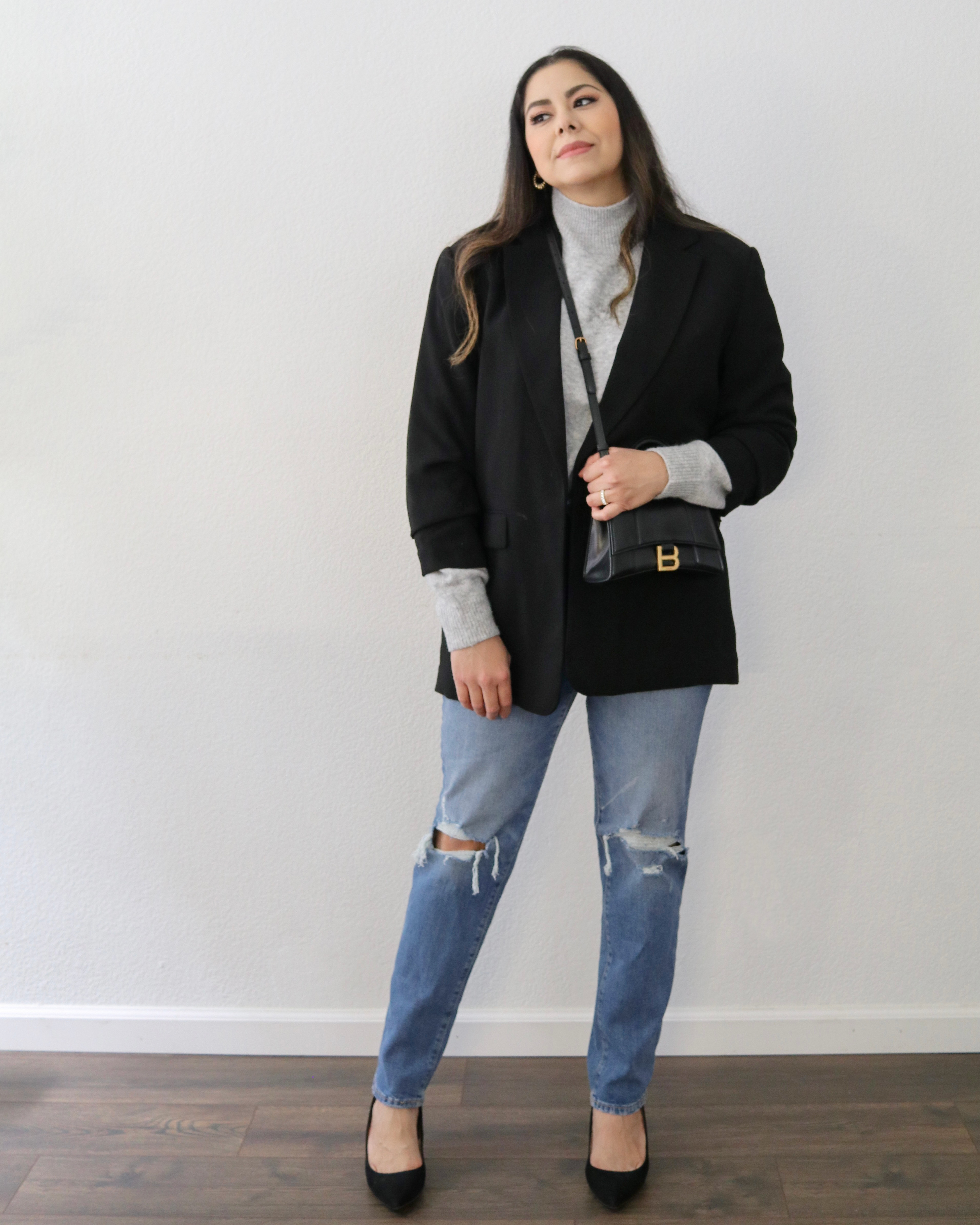 HOW TO STYLE: BLACK OVERSIZED BLAZERS  CASUAL AND DRESSY OUTFIT IDEAS WITH  AN OVERSIZED BLAZER 