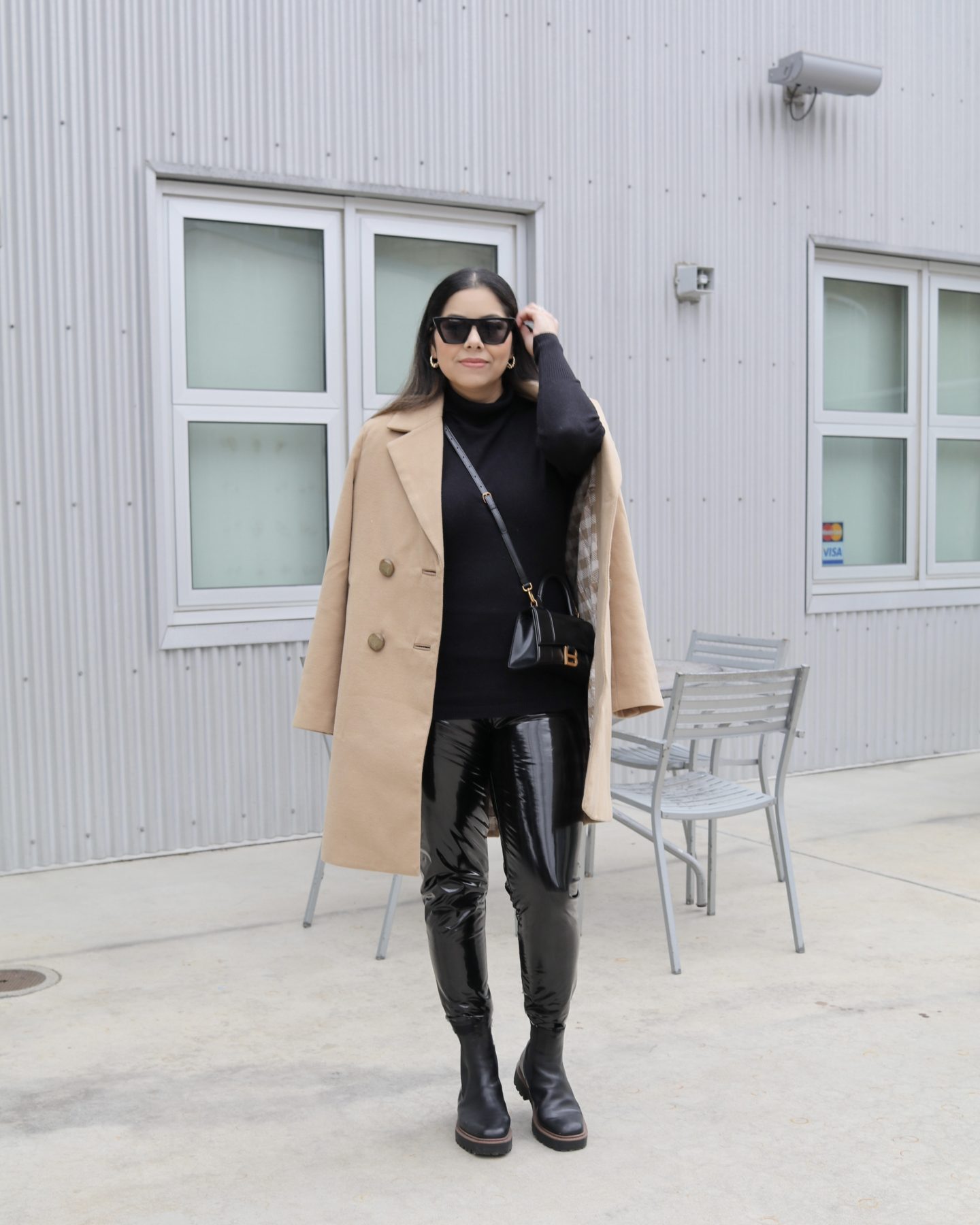 How to style patent leather leggings - Lil bits of Chic