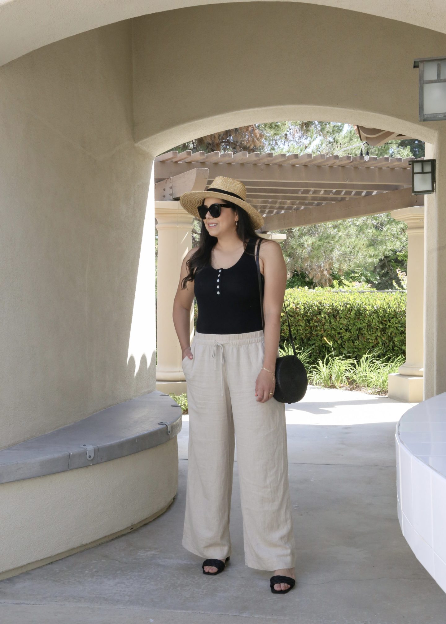 wide leg linen pants for summer outfit, Amazon fashion finds, Target style fashion finds