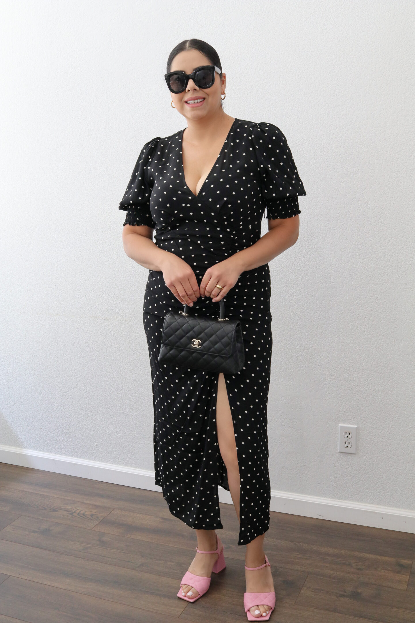 San Diego Style Blogger, polka dot outfit idea, latina style blogger