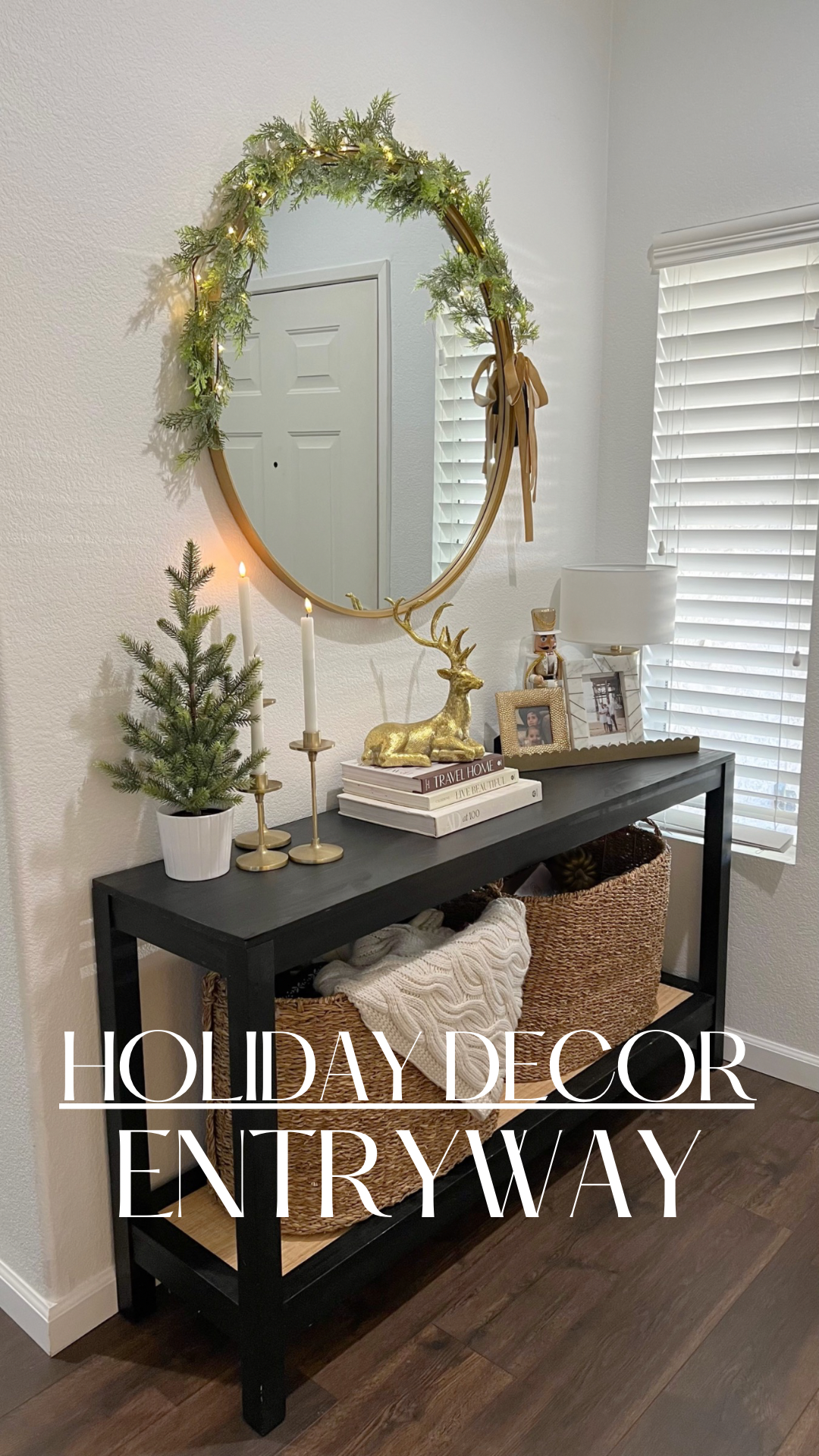 Elegant Entryway Holiday Decor, how to decorate your entryway for the holidays