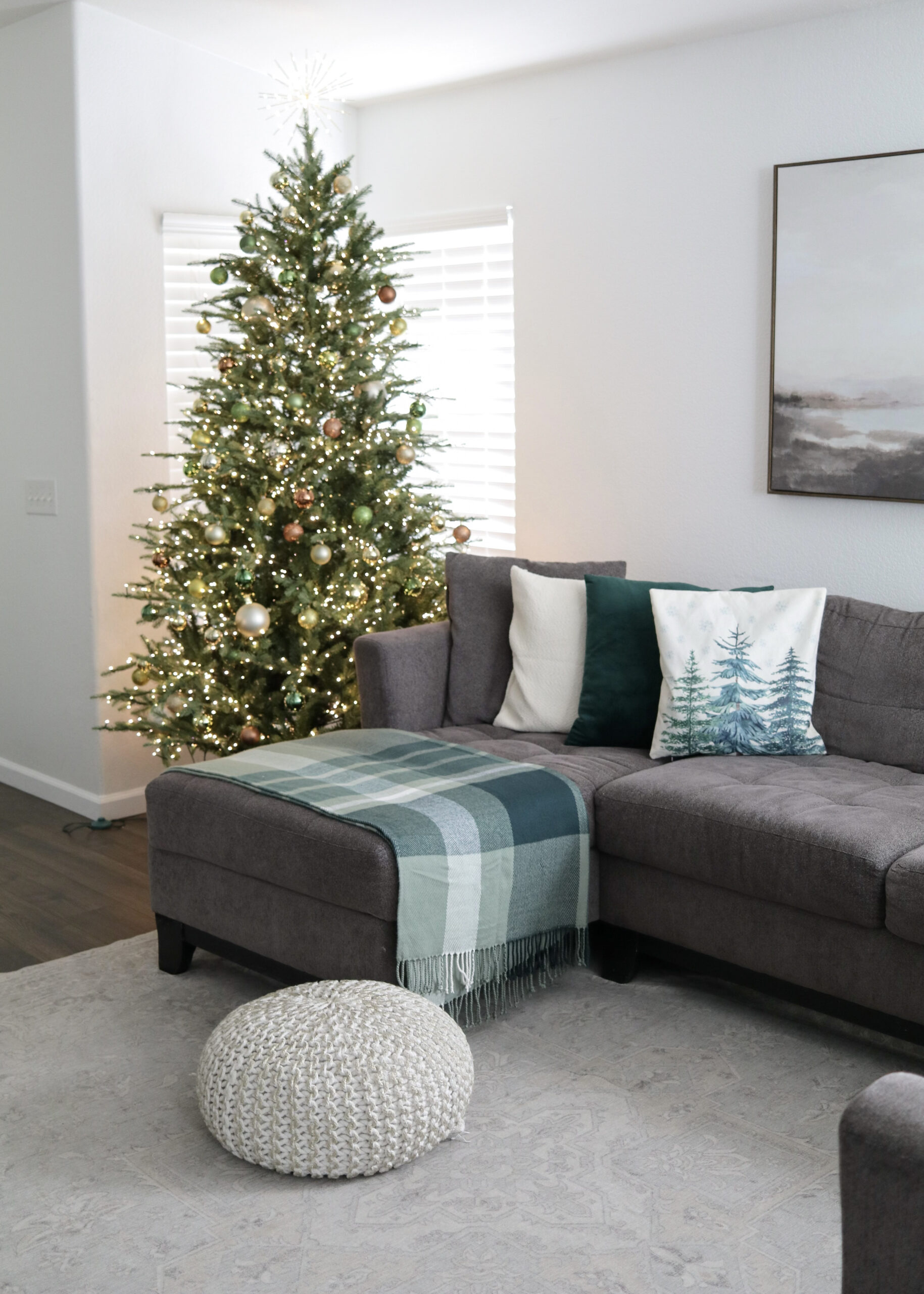 viral Home Depot Christmas tree and living room Christmas decor